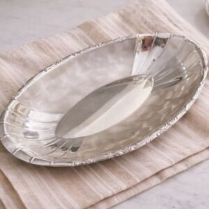 Vintage Silver Plated Oval Serving Dish